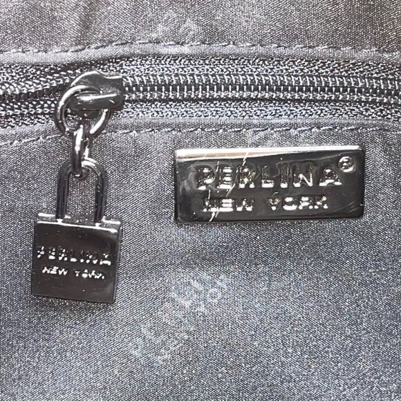 Perlina Women’s Black Leather Adjustable Strap Minimalist Design Crossbody Bag - Picture 11 of 15